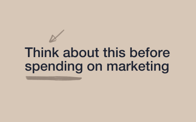 Think about this before spending on marketing